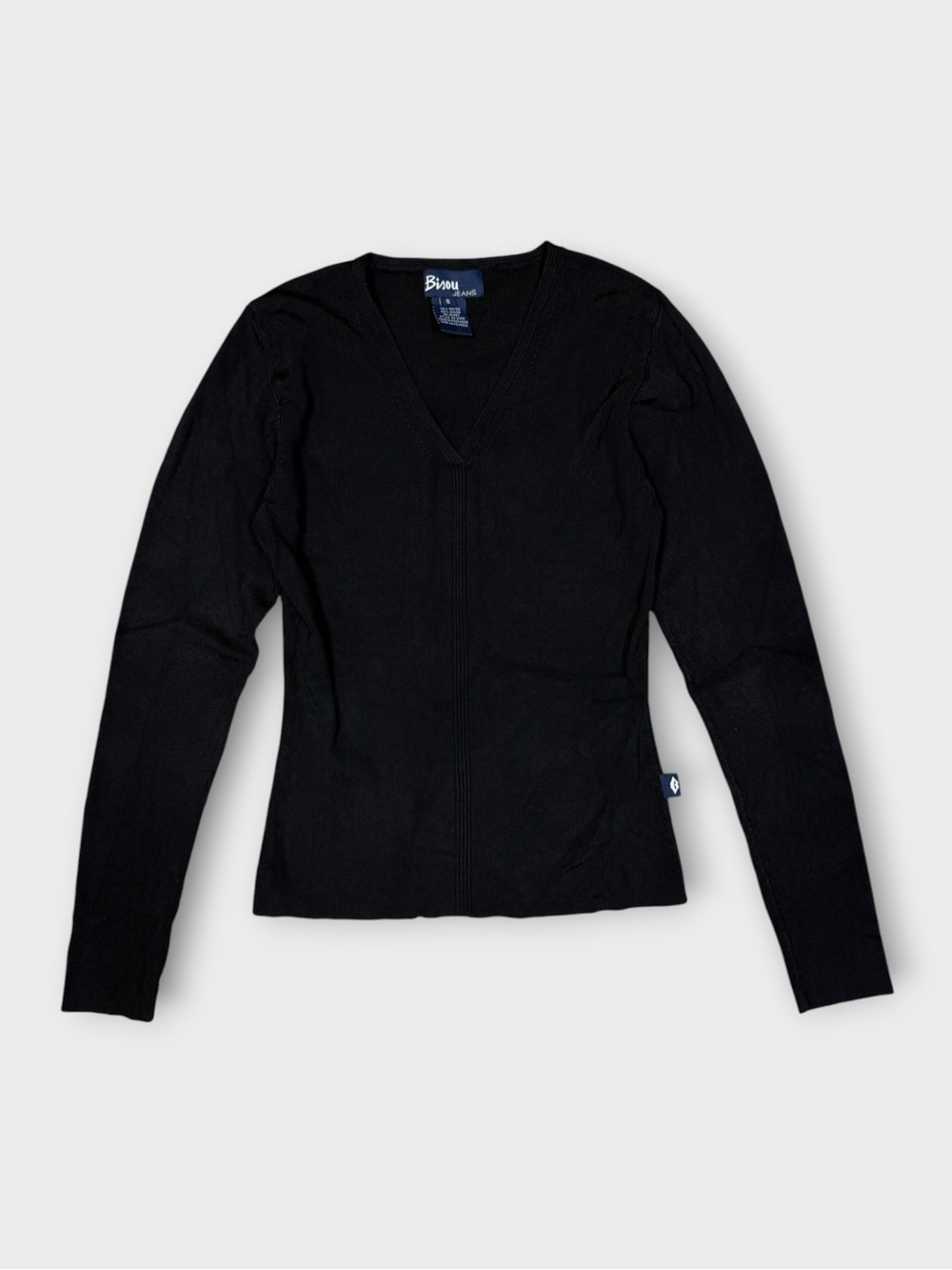 Bisou Jeans | Black V-Neck Top
